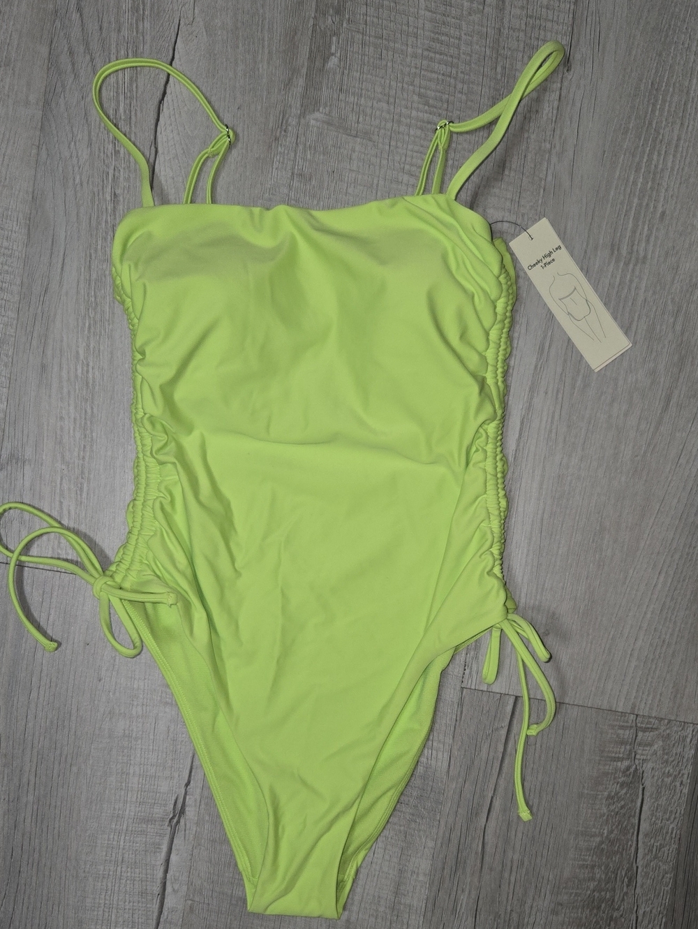 Women Neon Lime One-Piece Swimsuit